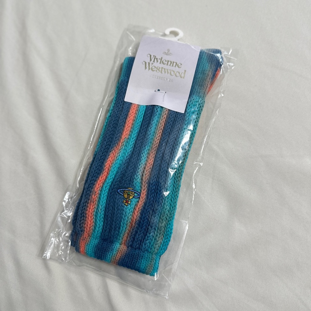 Vivienne Westwood Multicolor Knit Crew Socks/tie dye